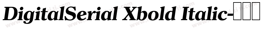 DigitalSerial Xbold Italic字体转换